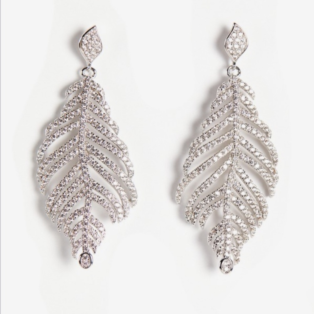 Crystal Leaf Earings